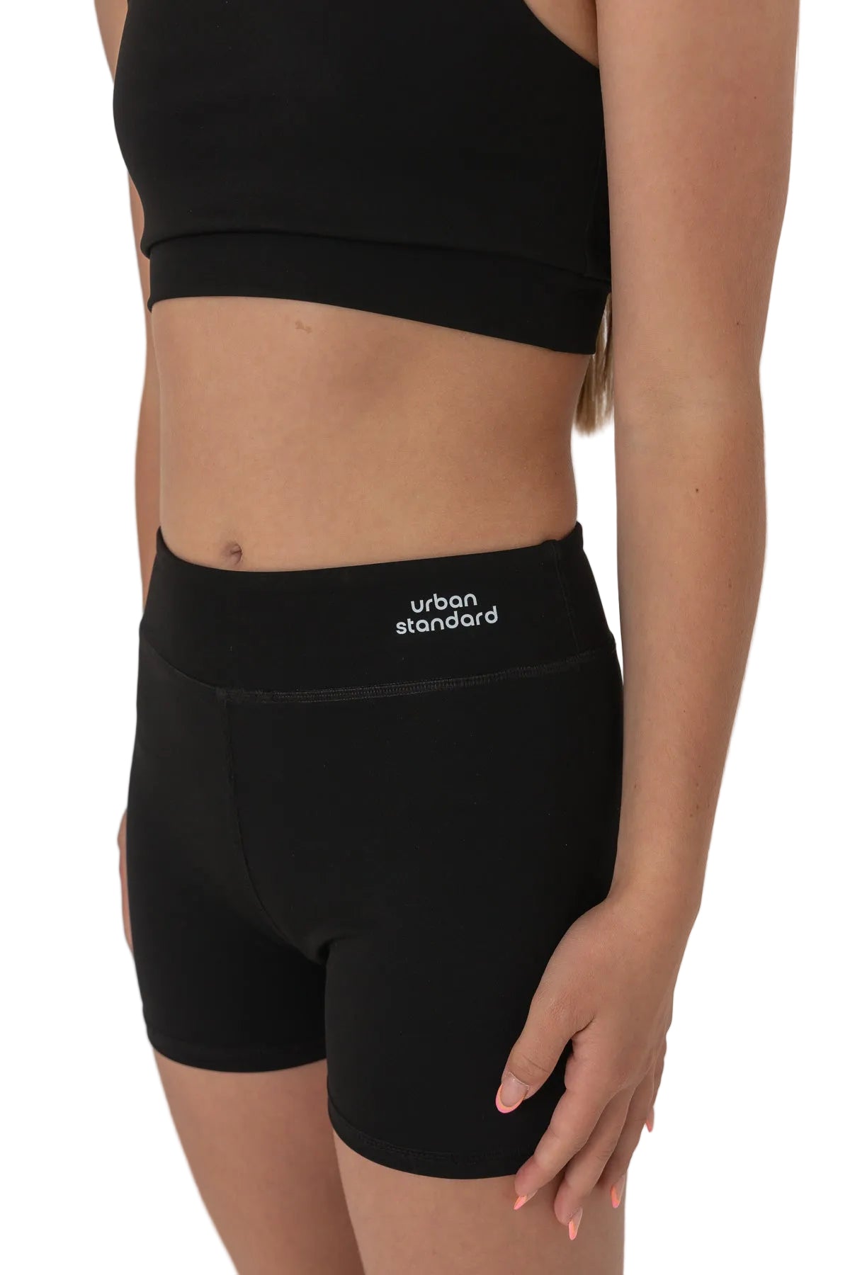 The Base - Sports Crop and Short Set - Black
